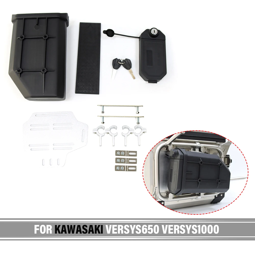 For Kawasaki Versys650 Versys1000 Motorcycle Toolbox Tool Box Waterproof Side Decorative Box First-aid/ Breakdown kit Toolbox