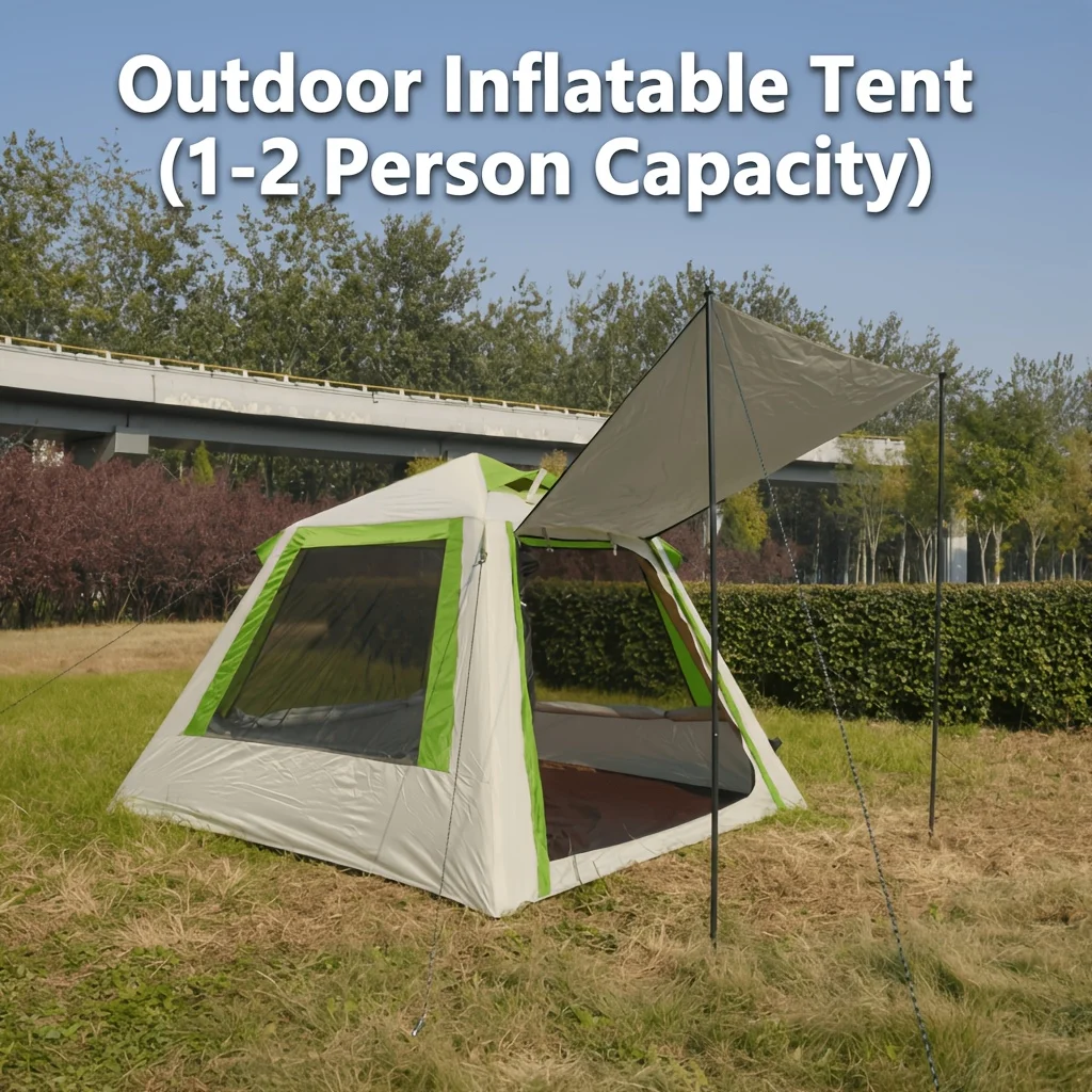 

Легкая компактная надувная палатка для 1-2 человек для кемпинга на природе, с передним тентом от солнца, 4-местная. ㎡ Уютное пространство