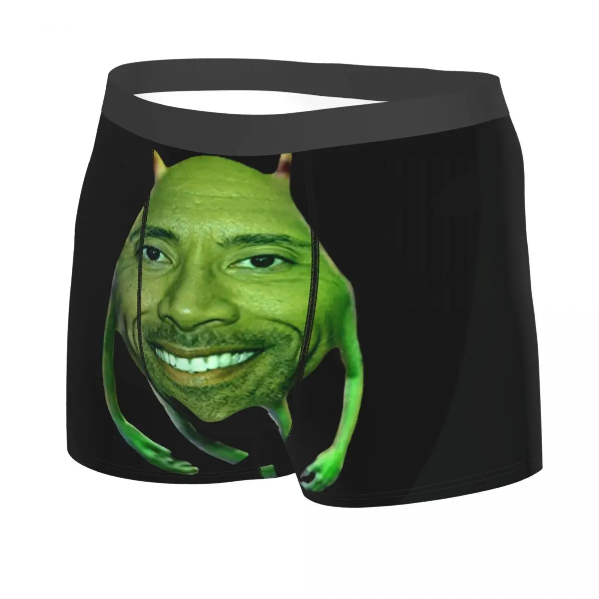 Custom Male Cool Dwayne The Rock Johnson Meme Underwear Boxer Briefs Soft Shorts Panties Underpants