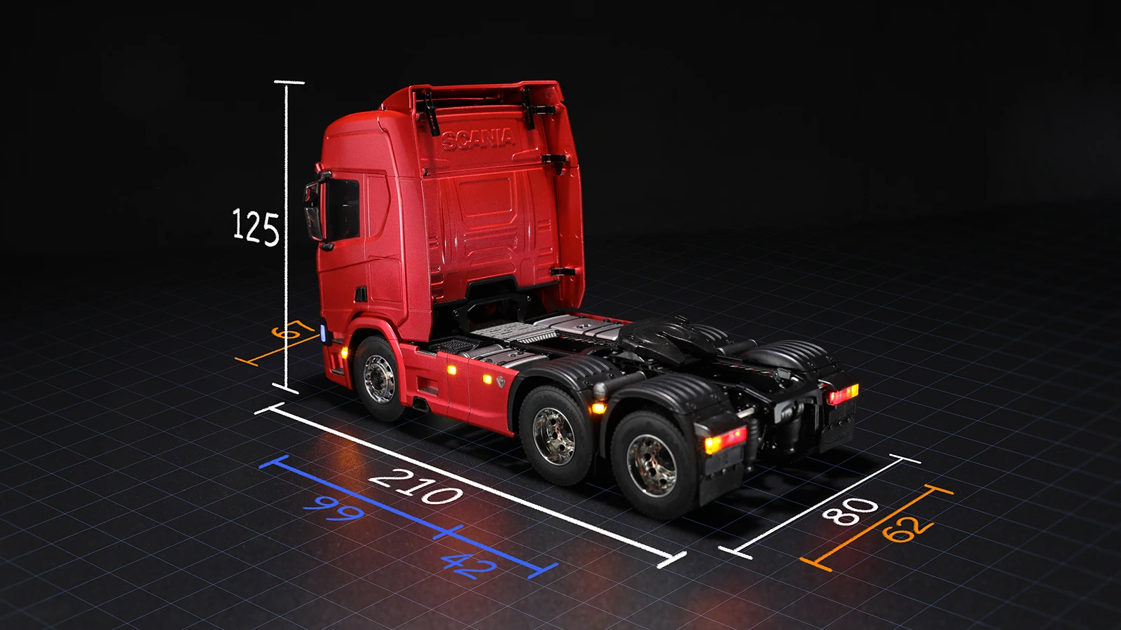 Orlandoo Hunter RC 1/32 Tractor Truck OH32T01 SCANIA R650 Unassemble KIT