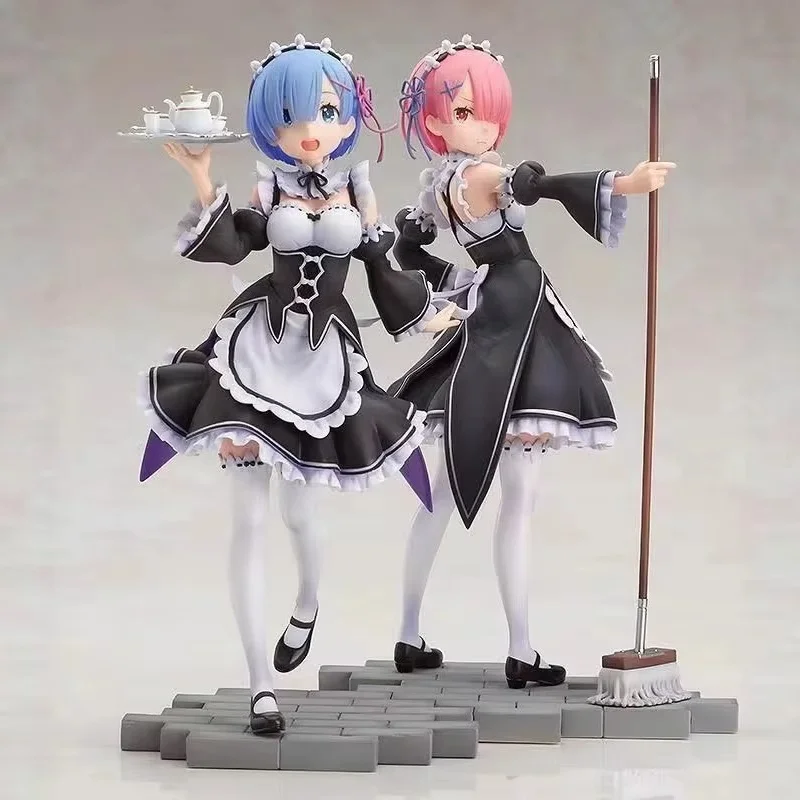 

Re: Life In A Different World From Zero Series Rem Ram Cute Girl Maid Pvc Figure Toys Collect Decoration Anime Festival Gifts