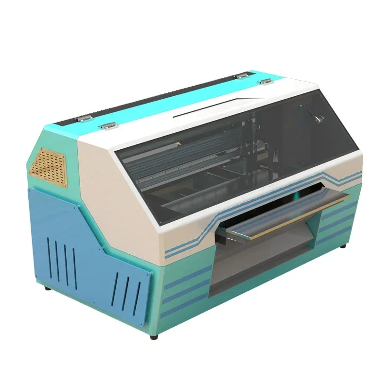 Small Digital UV Printer Wine Box Hot Stamping KT Board PVC Plastic Coin Inkjet T-shirt Printing Machine