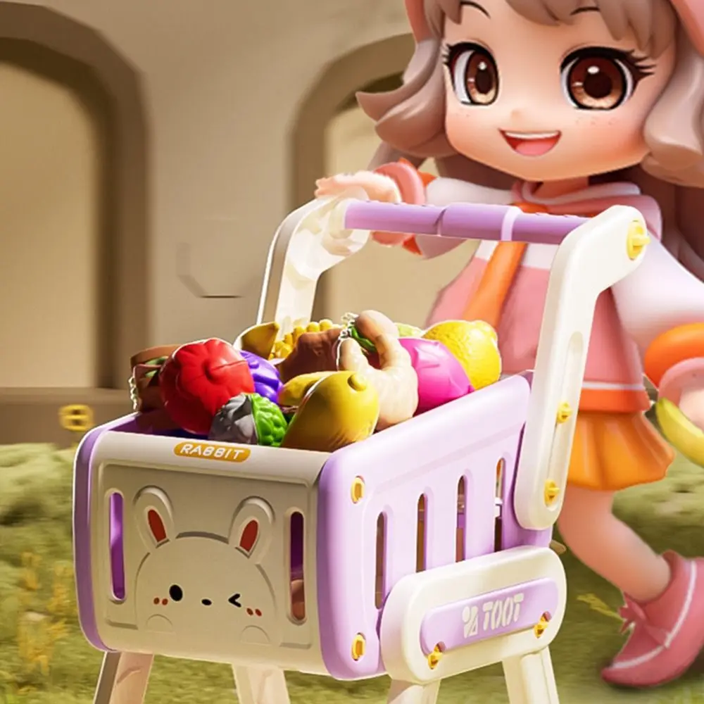 32 pièces/ensemble multicolore panier jouet Simulation conception fruits collations cuisine jouet supermarché chariot maison de jeu