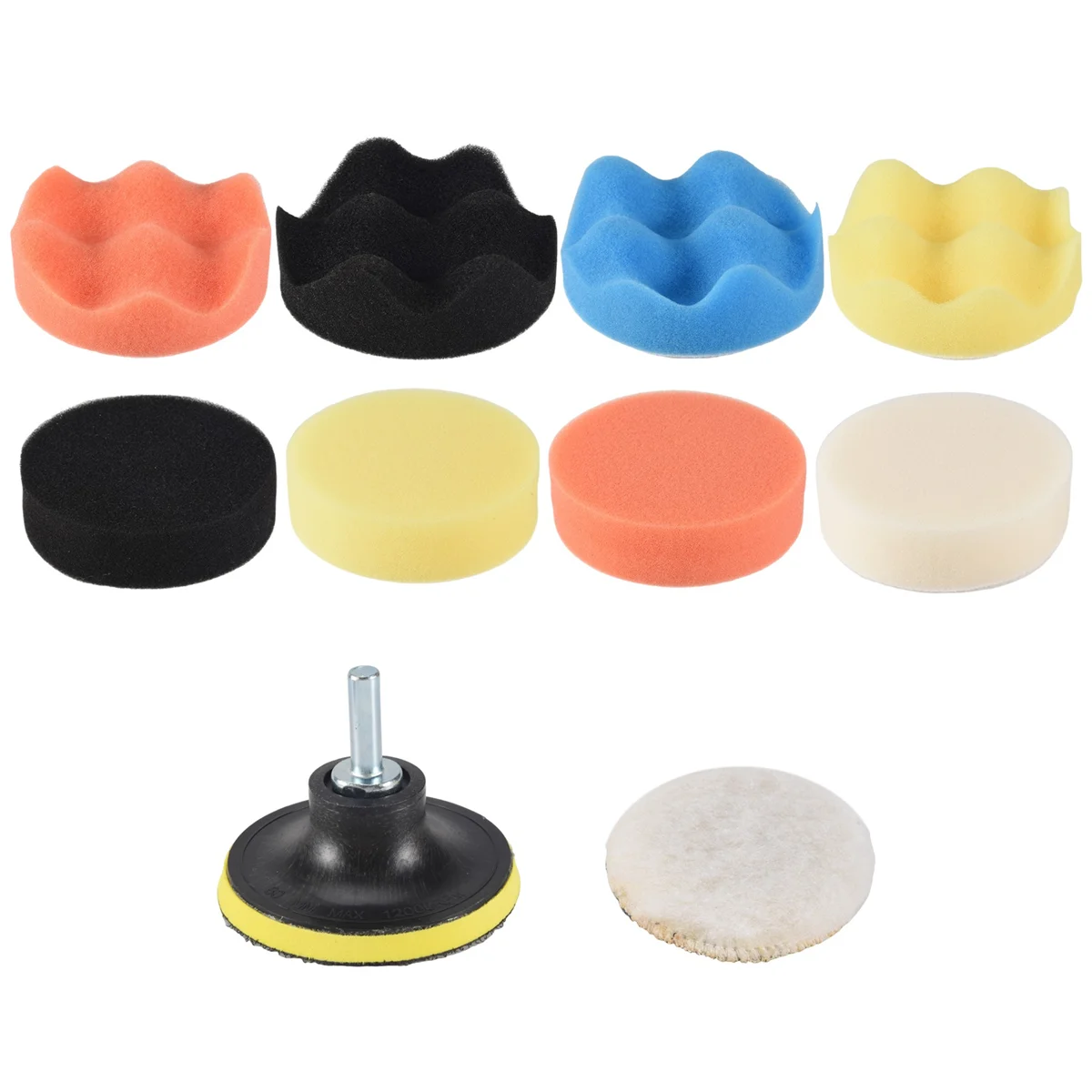 10pcs/set Automobile Car Polishing Pad Set Vehicle Cleaning Washing Polish Sponge Wheel