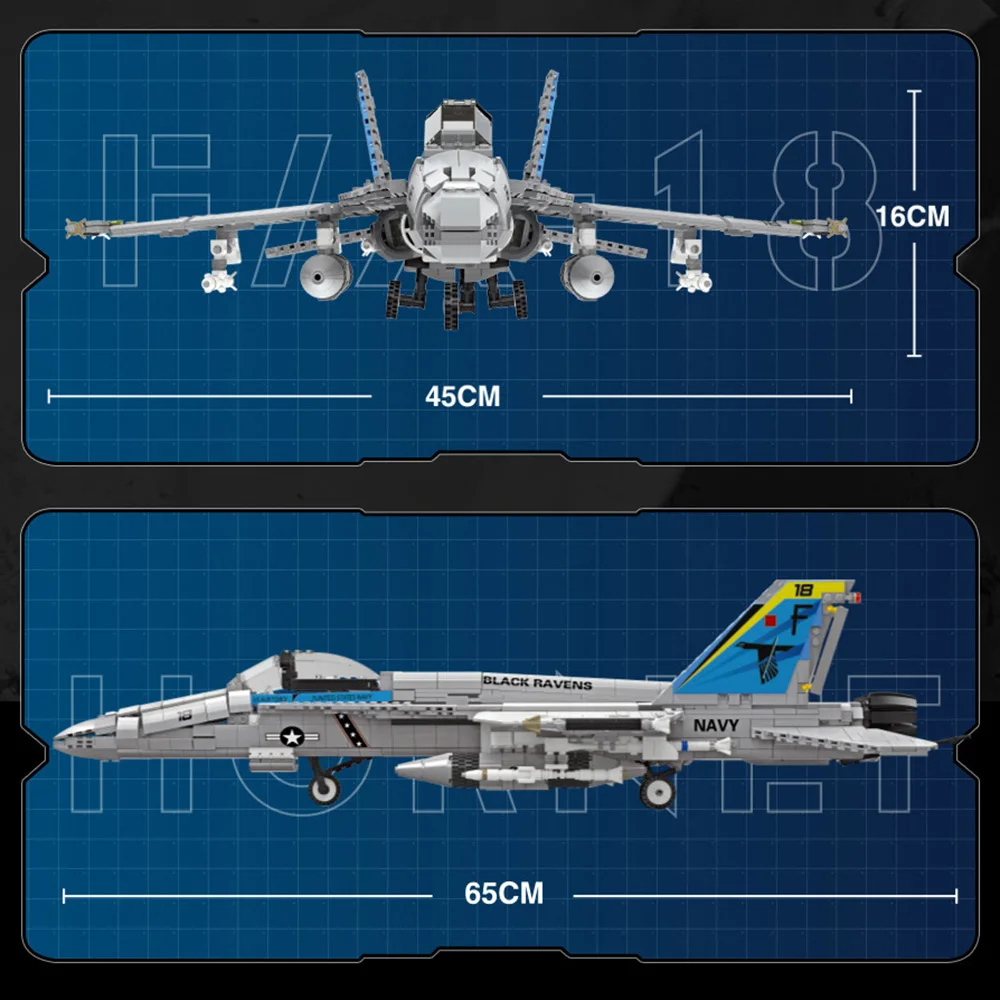 

США Военный F/A-18 Strike Fighter Hornet Building Block Модель Ww2 Air Forces Фигурки Батисбрик Кирпичи Игрушки для мальчиков