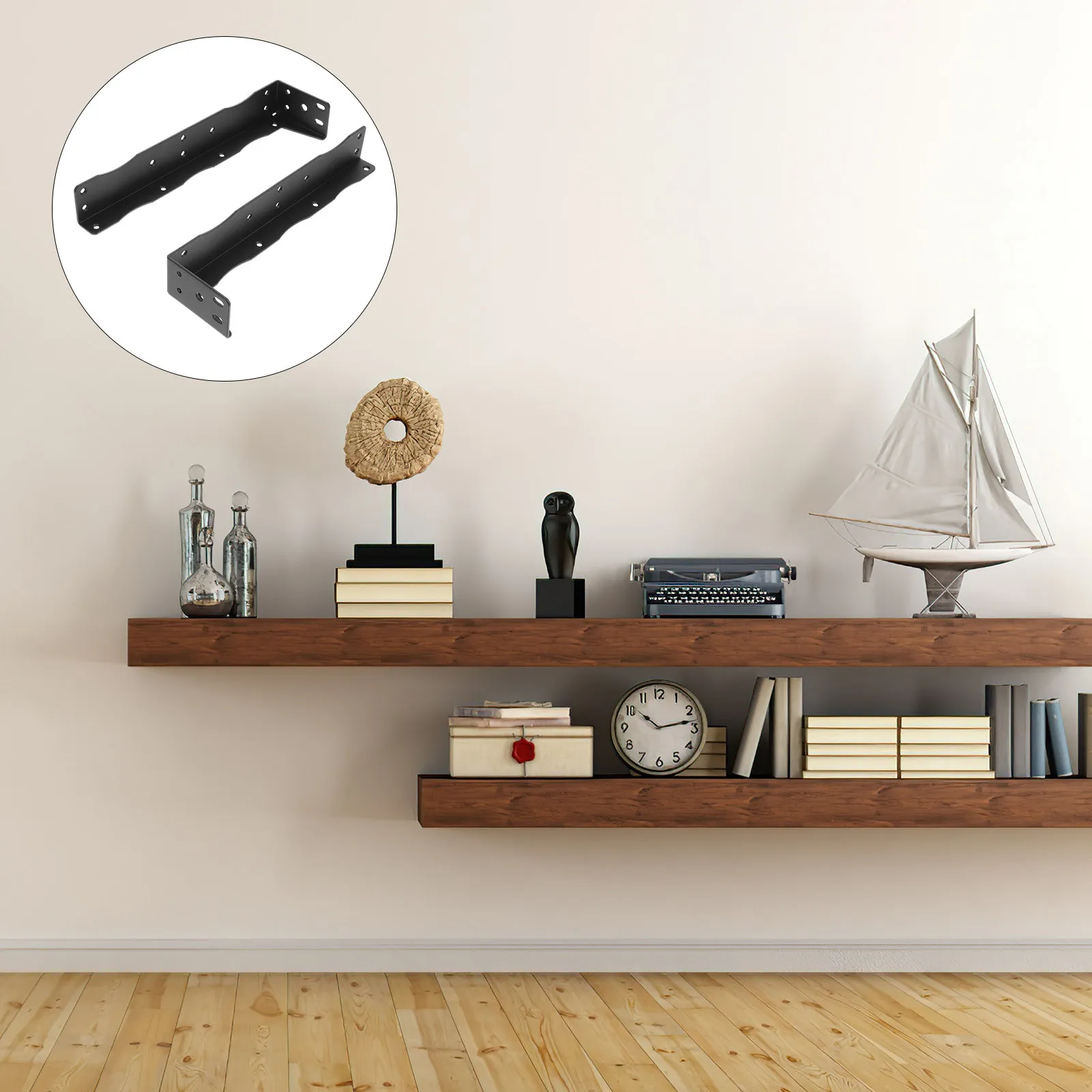 

Кронштейны для плавающих полок, 2 шт., сверхпрочные, железные, настенные, L-образные, для полок и шкафов, с высокой несущей способностью, для кухни