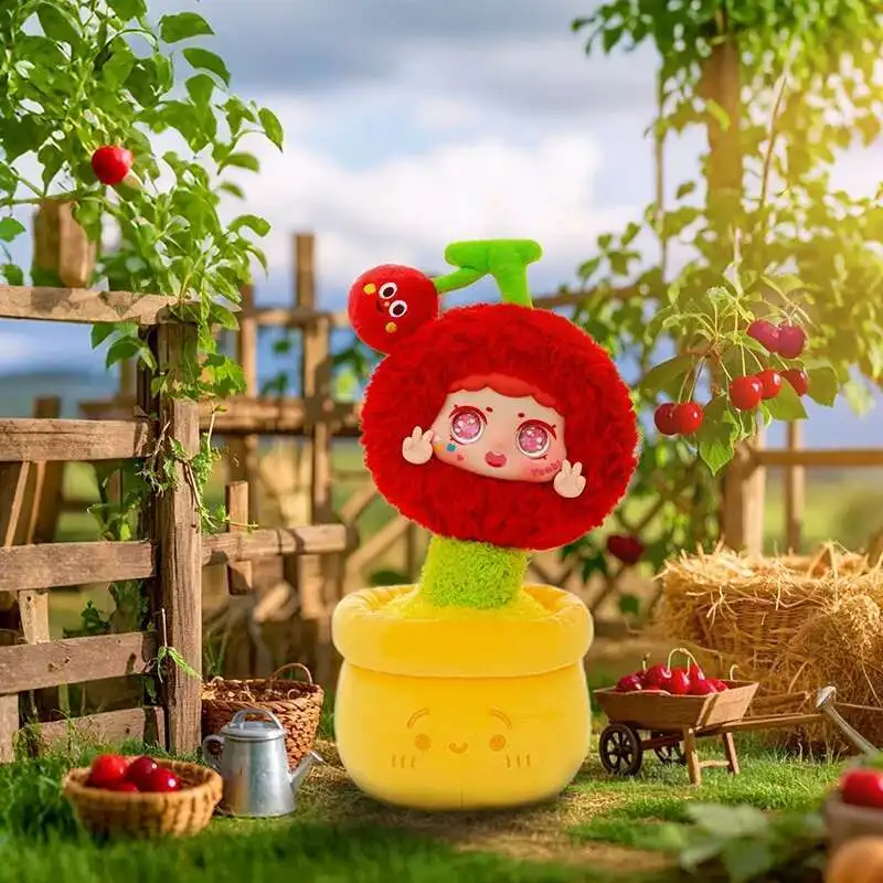 Serie de granja, Serie de plantas en maceta, juguetes de Peluche de flores suaves Kawaii, bonita planta rellena de vinilo, muñecos de Peluche, decoración de habitación, regalo de Navidad para niños