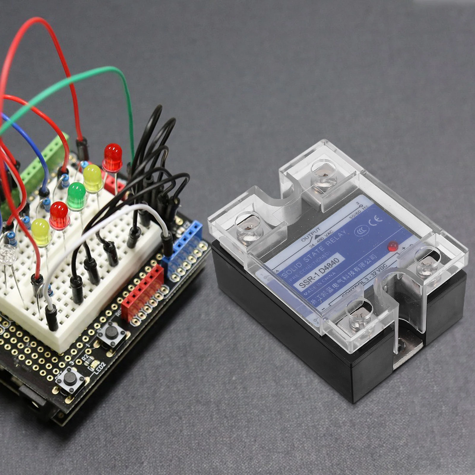 

Solid State Single Phase Semi-Conductor Relay 40A Dc Relay Device Thicken Aluminum Plate Smart Chip High Precision Thyristor