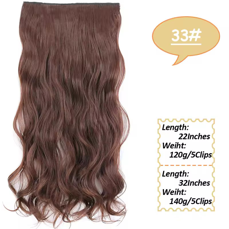 NICESY Synthetic Long Wavy 5 Clips Hair Extensions 22Inch/32Inch Clip On Hair Extensions High Tempreture Fake For Women - Image 29
