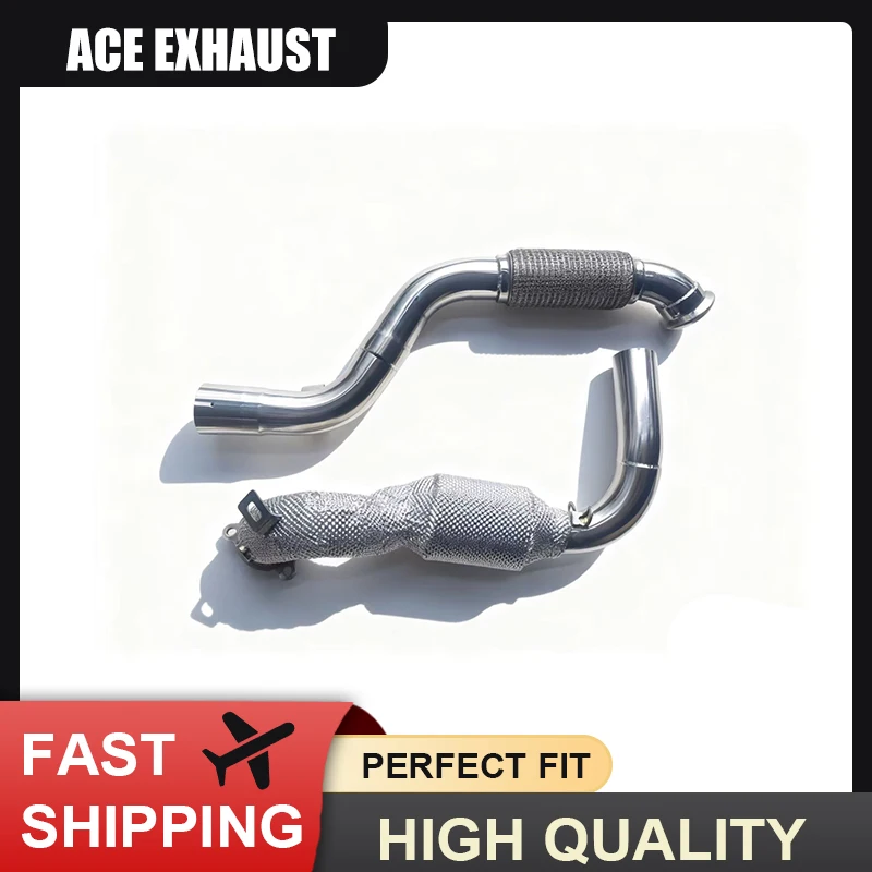 

ACE Fitment Exhaust for Benz CLA220 W117 2.0T Free Flow Downpipe With catalysis High Quality SUS304 Exhaust Systems