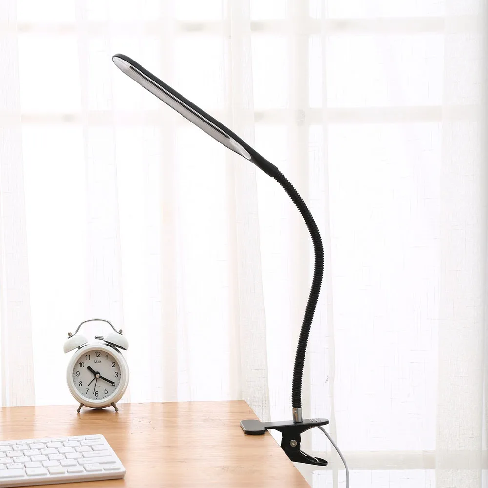 

New USB LED Clip Table Lamp Bedside Table Lamp Desk Atudent Learning Eye Protection Table Lamp Bedroom Cool White Table Lamp