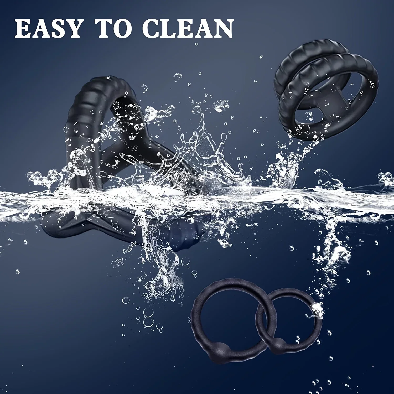 Cock Rings Silicone Ball Stretcher Delay Ejaculation TPE Penis Ring for Men Sex Toys Adjustable Semen Lock Ring SM Penis Sleeve - Image 6