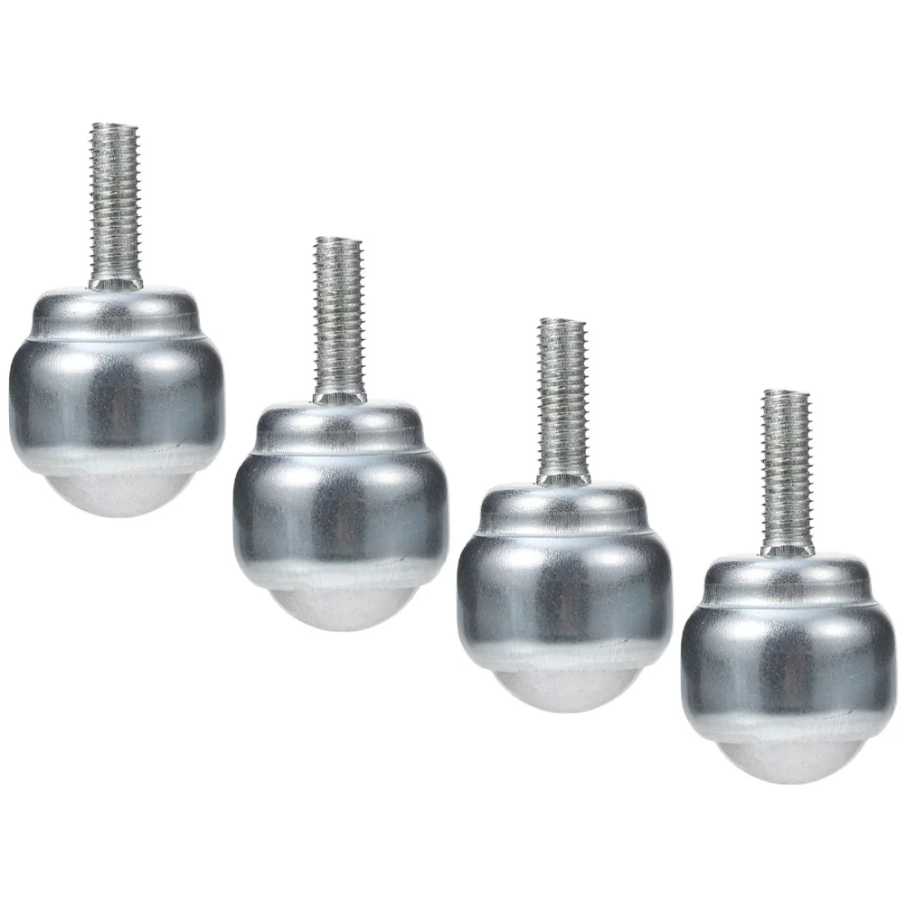 

4Pcs Ball Caster Metal Roller Balls 360 Degree Rotation Threaded Workbench Bearing Rollers Quiet Stable Durable