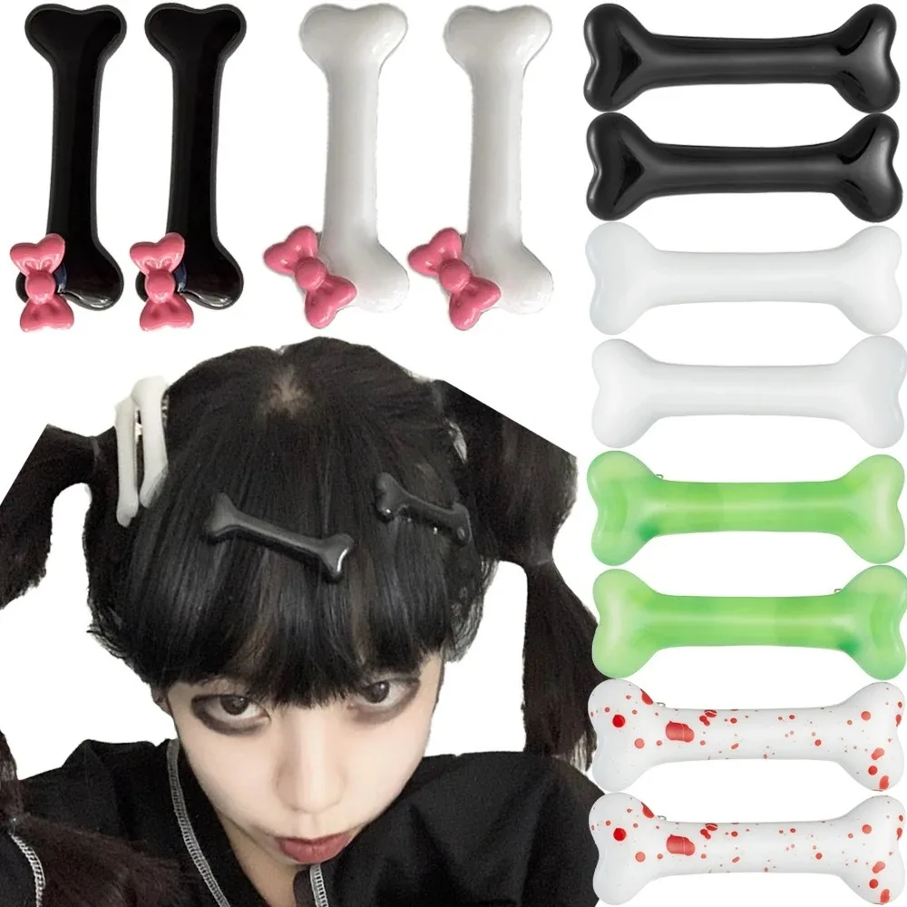 Y2K Cartoon Dog Bone Hair Clips for Girls Cute Animal Shaped Hairpins Hair Clamps Fashionable Hair Accessories