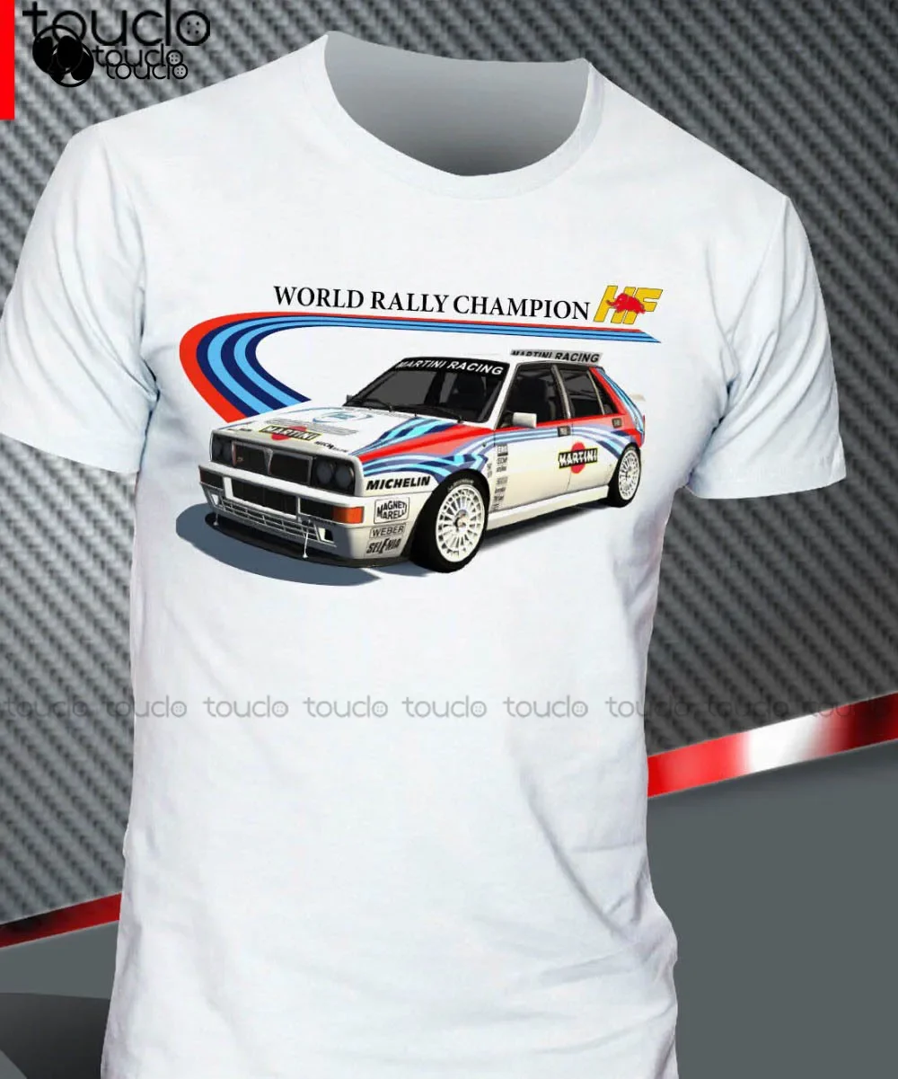 T-Shirt  Lancia Delta Martini Evoluzione Hf Integrale Rally Legend New 100% Cotton Clothing Plus Size Best T Shirts Unisex