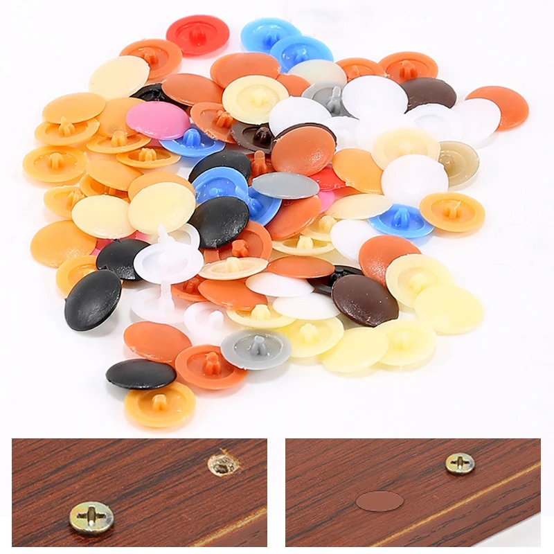 2000pcs/lot Self-tapping Screw Decorative Cap Dustproof Plastic Screw Cover Furniture Self-tapping Cross Screw Decor Covers