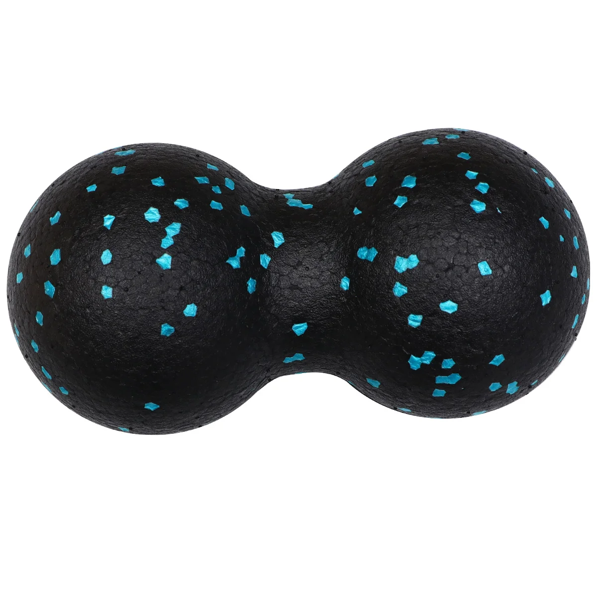 EPP Muscle Relaxation Dual Ball Peanut Massage Ball Yoga Fitness Lacrosse Ball for Home Office Black Blue