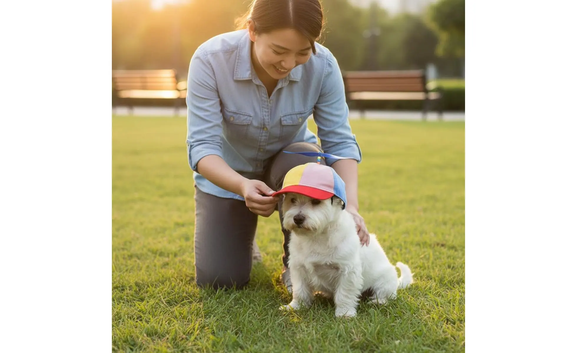 Rotating Propeller Dog Cap Adjustable Strap Pet Propeller Hat Dog Helicopter Hat Aural Holes Rainbow Pet Sport Cap Lightweight