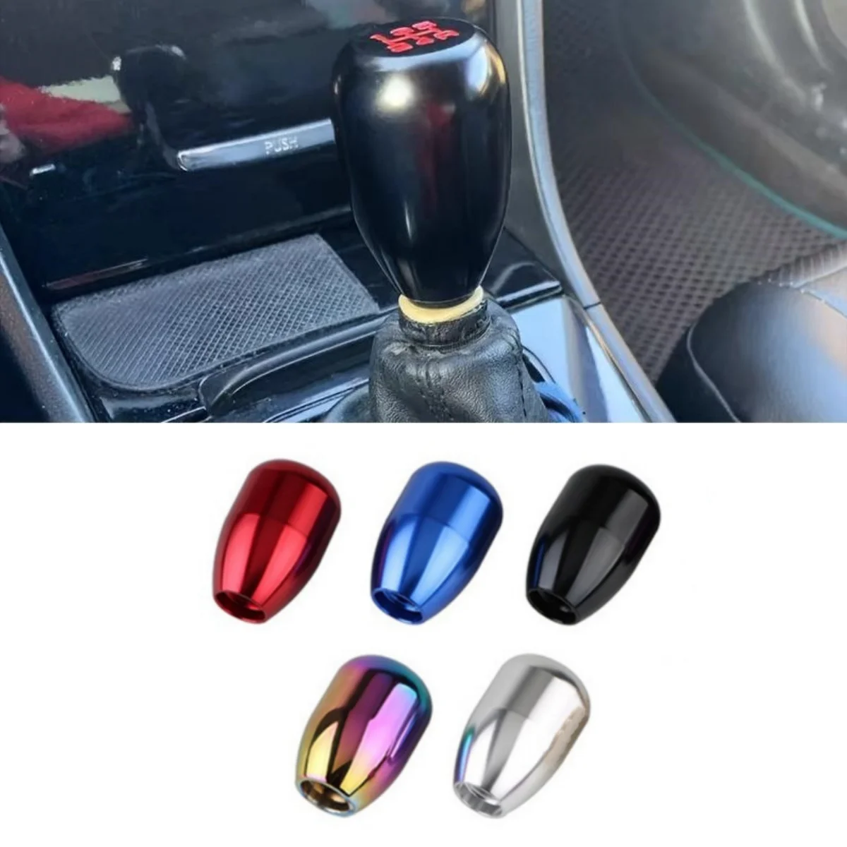 

Car modification, universal racing, 5-speed manual transmission, gear shift knob, car automatic shift button