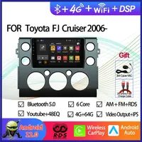 Android 12 Car GPS Navigation Multimedia Player For Toyota FJ Cruiser 2006- Auto Radio Stereo With Bluetooth WiFi DSP