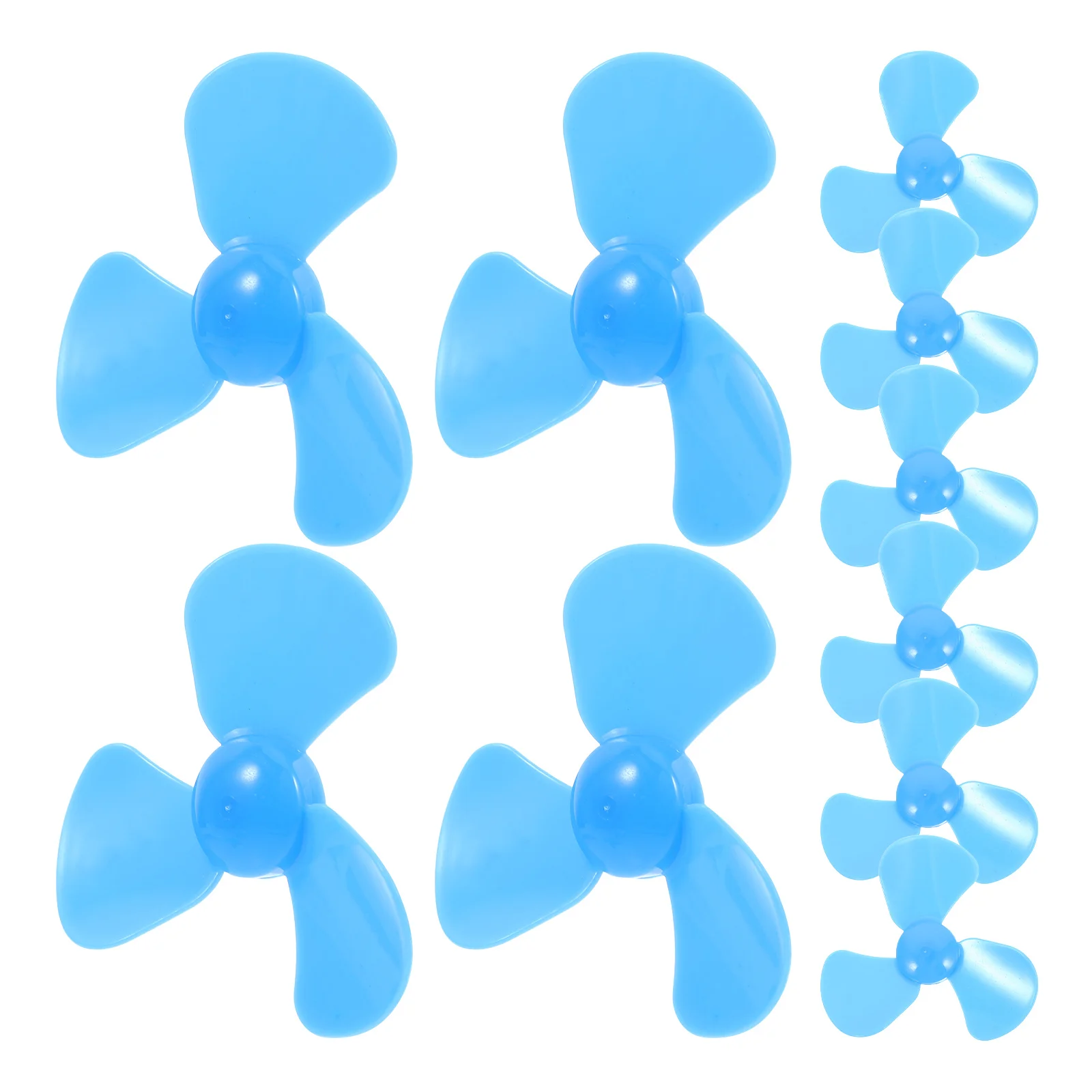 

10 Pcs Mini Fan Blades Accessories 3 Leaves Plastic DIY Experiment Toy Parts Tiny Motors Students Project Supplies