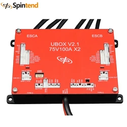 Dual Motor Controller Ubox V2.1 Version 75V 100A x2 without Receiver Inside Base on VESC for Electric Scooter Skateboard Robot