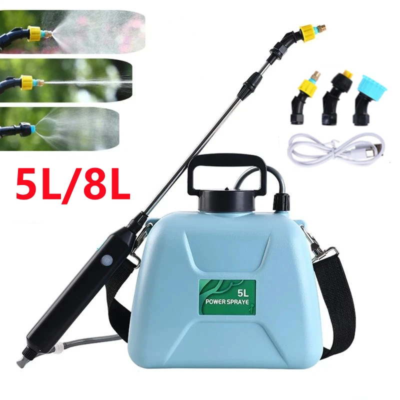 5/8L Electric Sprayer Garden Automatic Atomization USB Rechargeab Plant Sprayer Bottle Sprinkler Watering Can Garden Irrigation