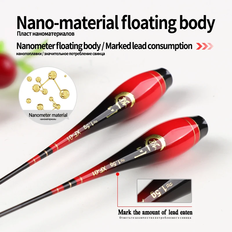 Flotador luminoso Nano para pesca, 3 tubos, 1 bolsa de ganchos y 1 soporte para boya, sin cola, batería CR425, 3 unidades