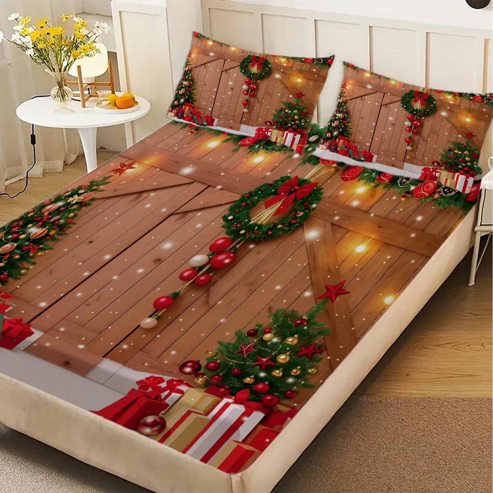 1 szt. świąteczna prześcieradł – Fitted Bed Sheets Deep Pocket recenzja i cena
