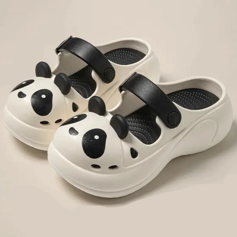 

Лето 2023, милые тапочки на платформе Capibala, женские сабо на толстой подошве с героями мультфильмов, садовая обувь, женские нескользящие уличные сандалии с изображением бобы