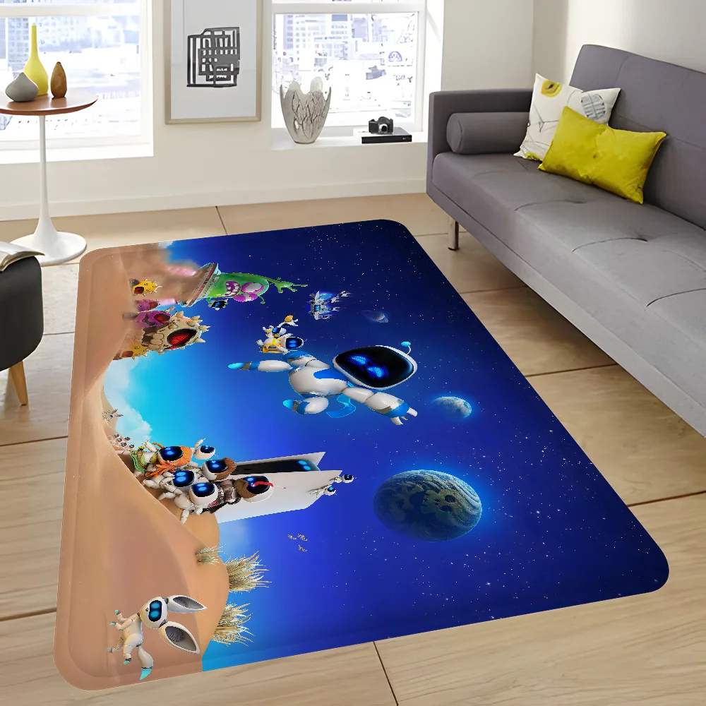 A-Astro B-Bot Game Cartoon Robot Kitchen Mat Kids Room Bedroom Decoration Balcony Anti-Slip Doormat Living Room Alfombra