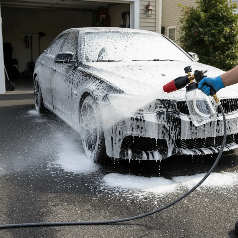 

Adjustable Big Mouth High-Pressure Foam Spray High-Pressure Professional Foam Bottle PA Material Adjustable Nozzle