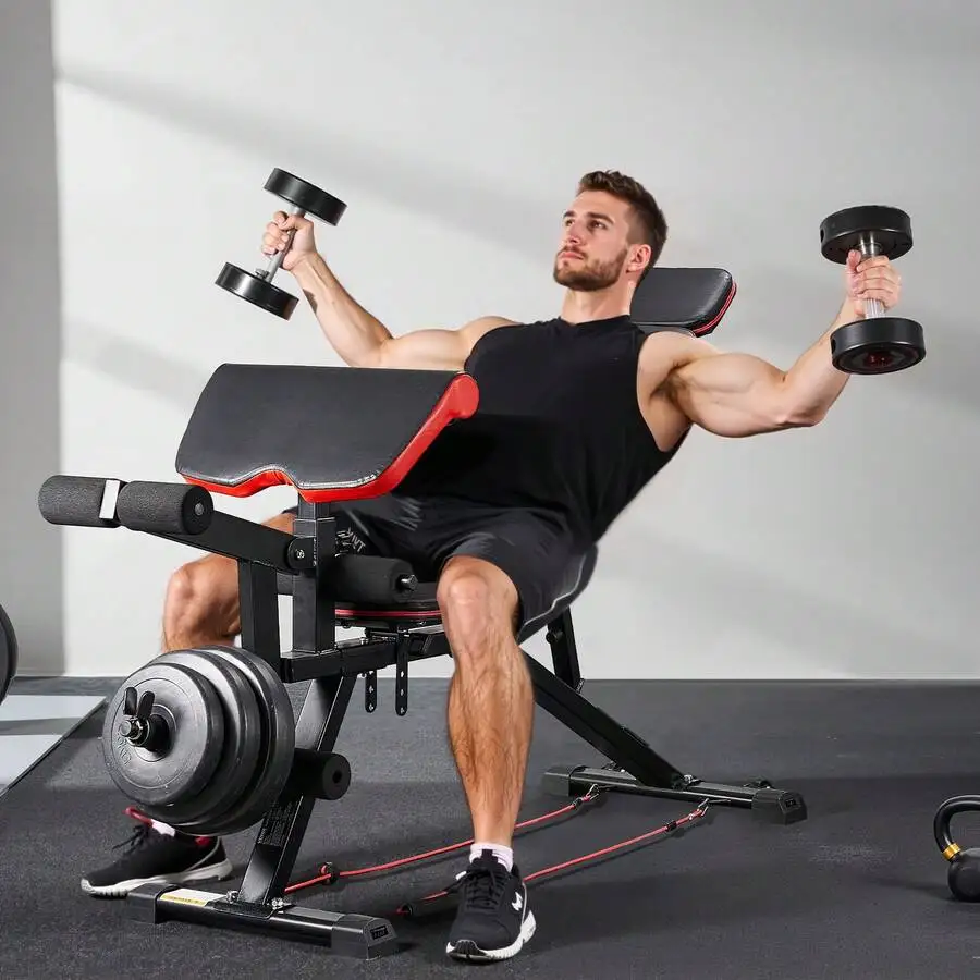 Weight Weight Bench, 800lbs Adjustable Weight Bench Press For Full Body Workout, Exercise Sit Up Bench For Home Gym Strength Training, Flat Bench With With Leg Extension, Preacher Pad, Fast Adjustment - Aliexpress Deal