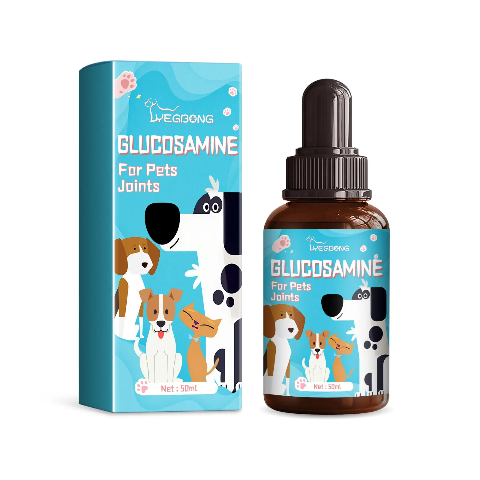 

Yegbong Pet Glucosamine Drops Relieve Muscle Joint Pain Discomfort In Pets, Cat And Dog Body Care