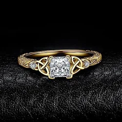 CAOSHI Stylish Female Square Zirconia Finger Ring Bridal Wedding Band Jewelry Fashion Female Delicate Proposal Accessories Gift
