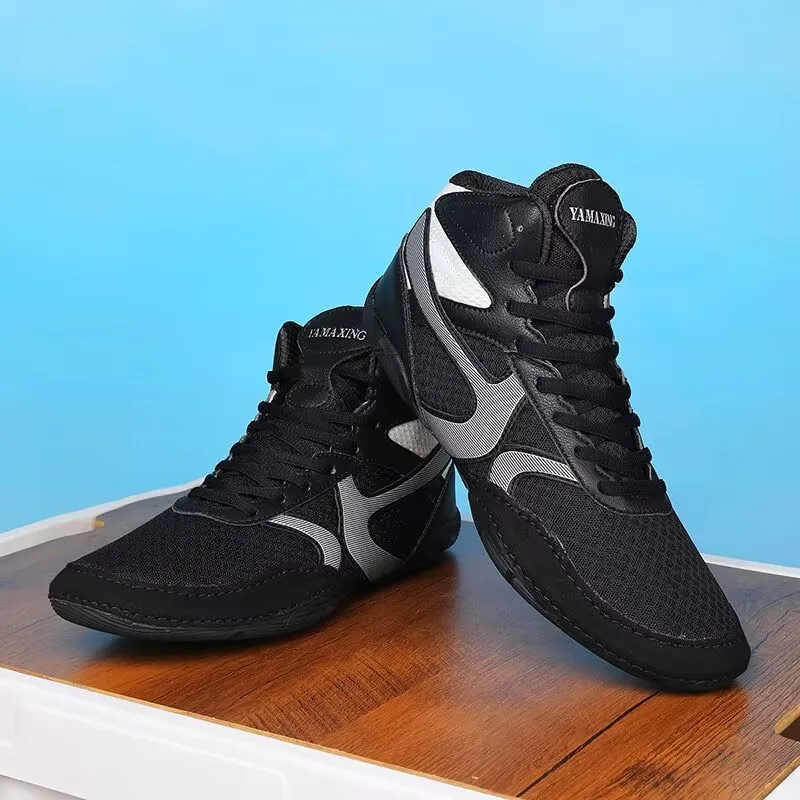New Luxury Brand Wrestling Shoes Anti-Slippery Fighting Shoes Good Quality Gym Training Shoe Mesh Breathable Boxing Shoe For Men