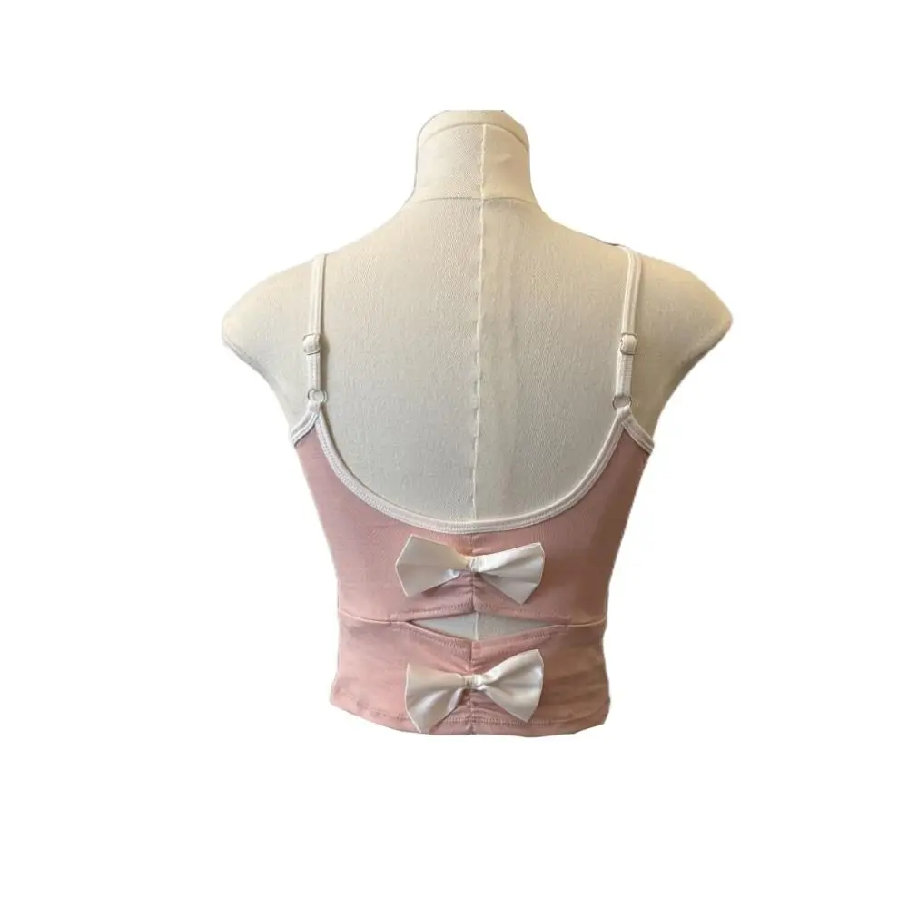 الكورية حار فتاة بروتيل مع منصات جوفاء المرقعة سليم المحاصيل القمم المرأة بلا أكمام الجمال الظهر حجر الراين القوس بروتيل السفر #2