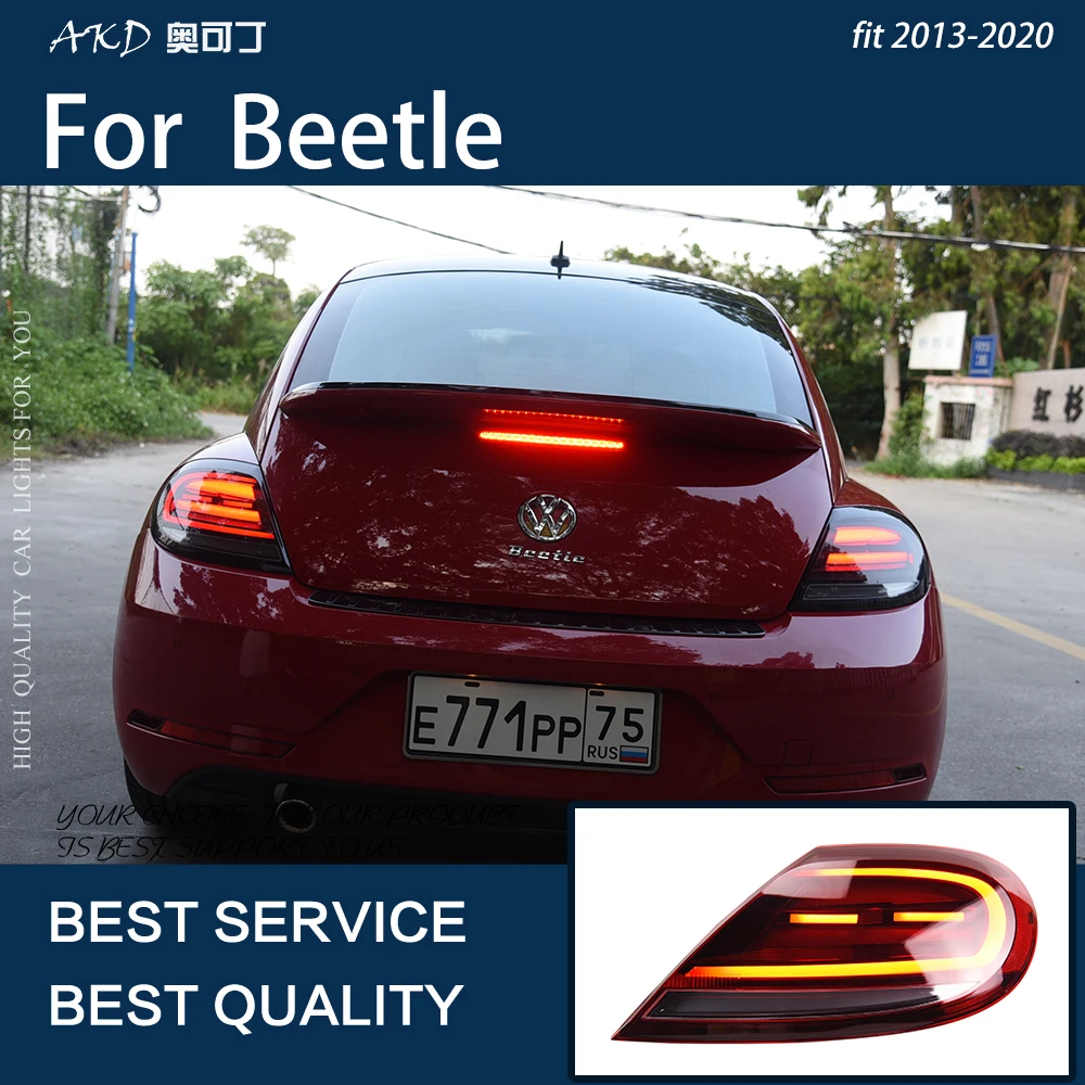 Car Lights for Beetle 2013-2020 LED Auto Taillight Assembly Rear Lamp Animation Dynamic Highlight Backlight Tools Accessories