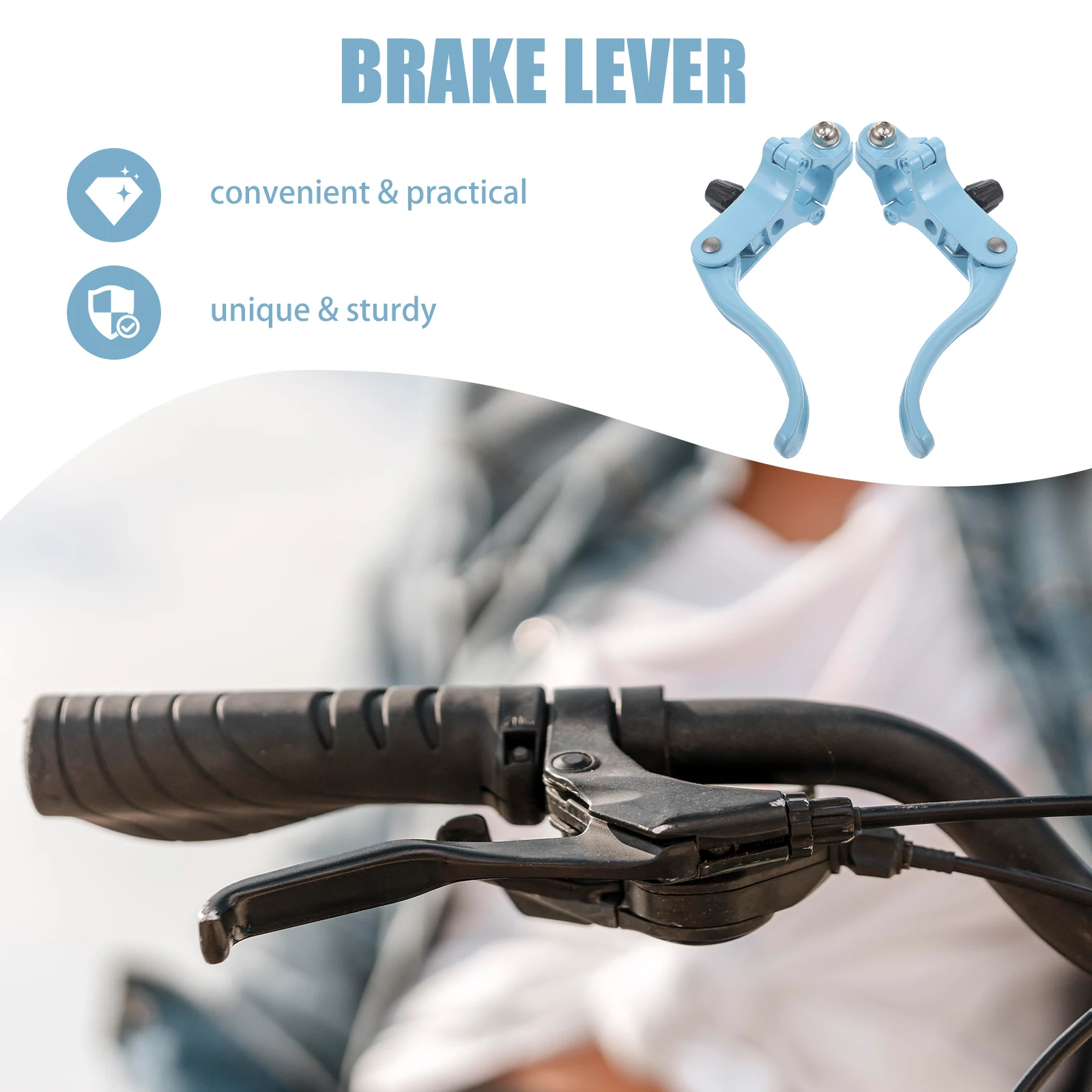 

2pcs Aluminum Alloy Brake Levers Universal Bicycle Disc Handle Replacement Colorful Bike Brake Lever Cycling Part for Gift