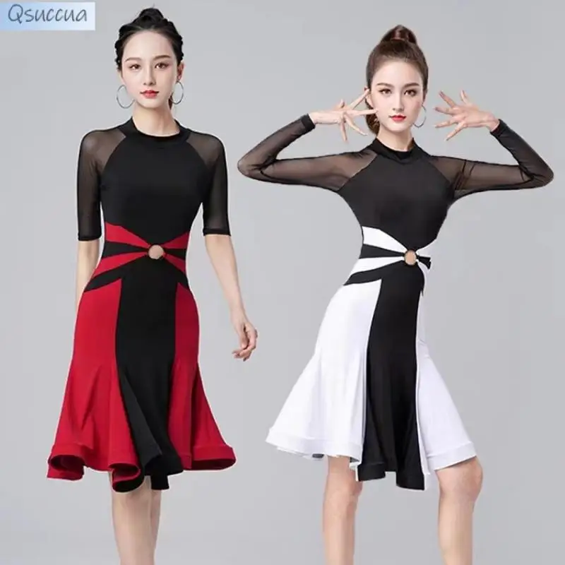 New Latin Dance Skirt Dress Adult Dance Costume Performance Costume Practice Professional Dance Costume Competition