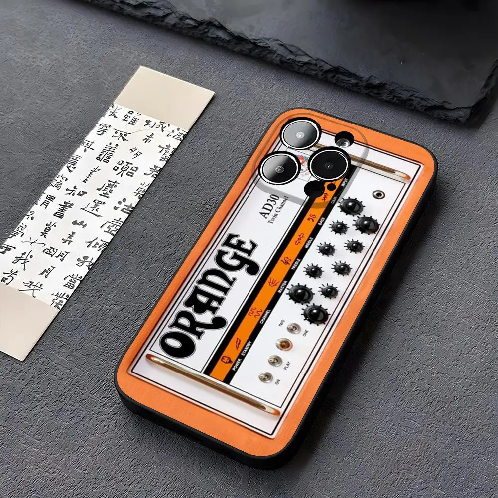 Orange Guitar Amp Phone Case for iphone 14 13 11 15ProMax 16 12 Pro Xs Max Mini Xr X 7 8 Plus Funda Covers