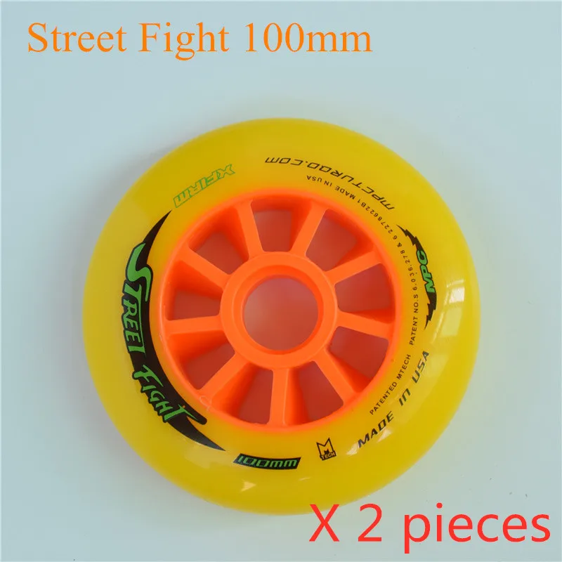 MPC Road Street Inline Speed Skating Wheel with 86A XFirm Durable Elastic PU 110mm Race Skates Tire 110 Roller Tyre 2 pieces