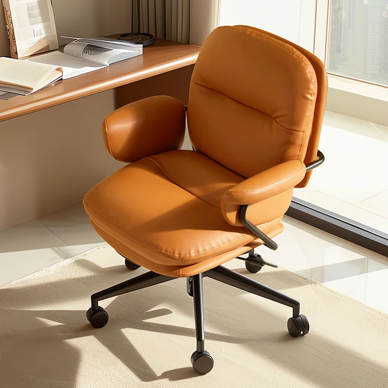 

Computer Home Chair Comfortable Sedentary Office Study Single Chair Leather Book Desk Bedroom Study Sandalyeler Furniture