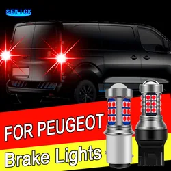 2pcs P21/5W LED Brake Stop Lights Blubs 1157 BAY15D 7528 Red For Peugeot Boxer Expert Tepee Partner Rifter Traveller Bus Van MPV