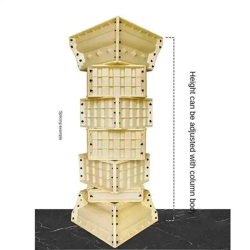 European Decorative Roman Column Mold Villa Gate Cement Square Column Mation Embossed Flower Wall Decoration Square Column Model