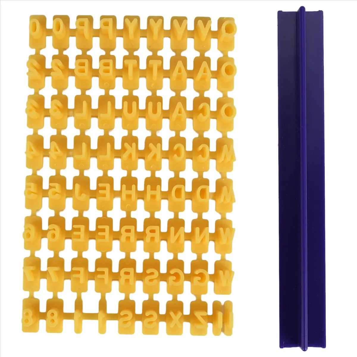 AB09 Alphabet Letter Number Cookie Stamp Embosser Round Cutter Stencil Tools Fondant DIY Tool Cookie Decorations