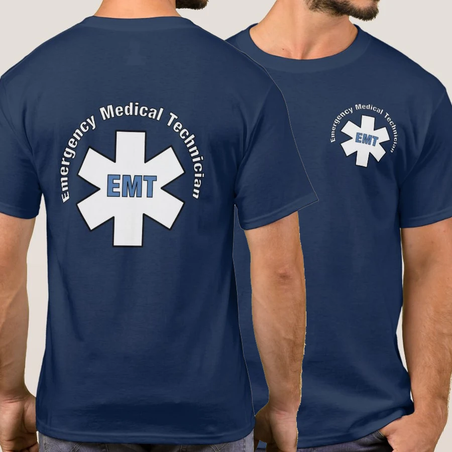 Novel Star of Life EMT Medical Paramedics Subdued T Shirt. High Quality Cotton, Breathable Top, Loose Casual T-shirt S-3XL