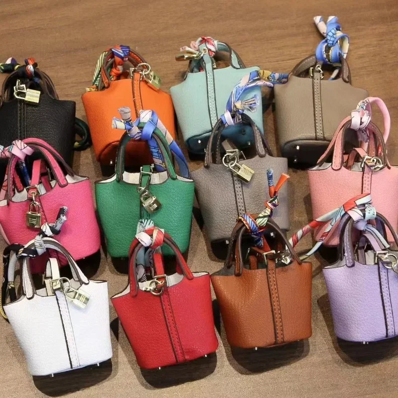 H 2025 New style small vegetable basket bag pendant mini cute lipstick headphone bag pendant key bag Mini Bag Pendant