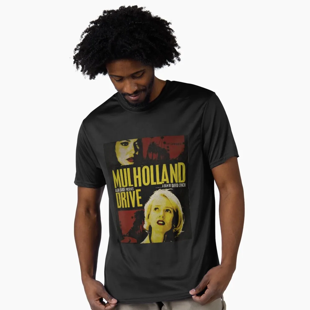 

0327 Silencio Horror movie Mulholland Drive Gift t shirt Retro David Lynch film graphic clothing 100% cotton Large size Tops