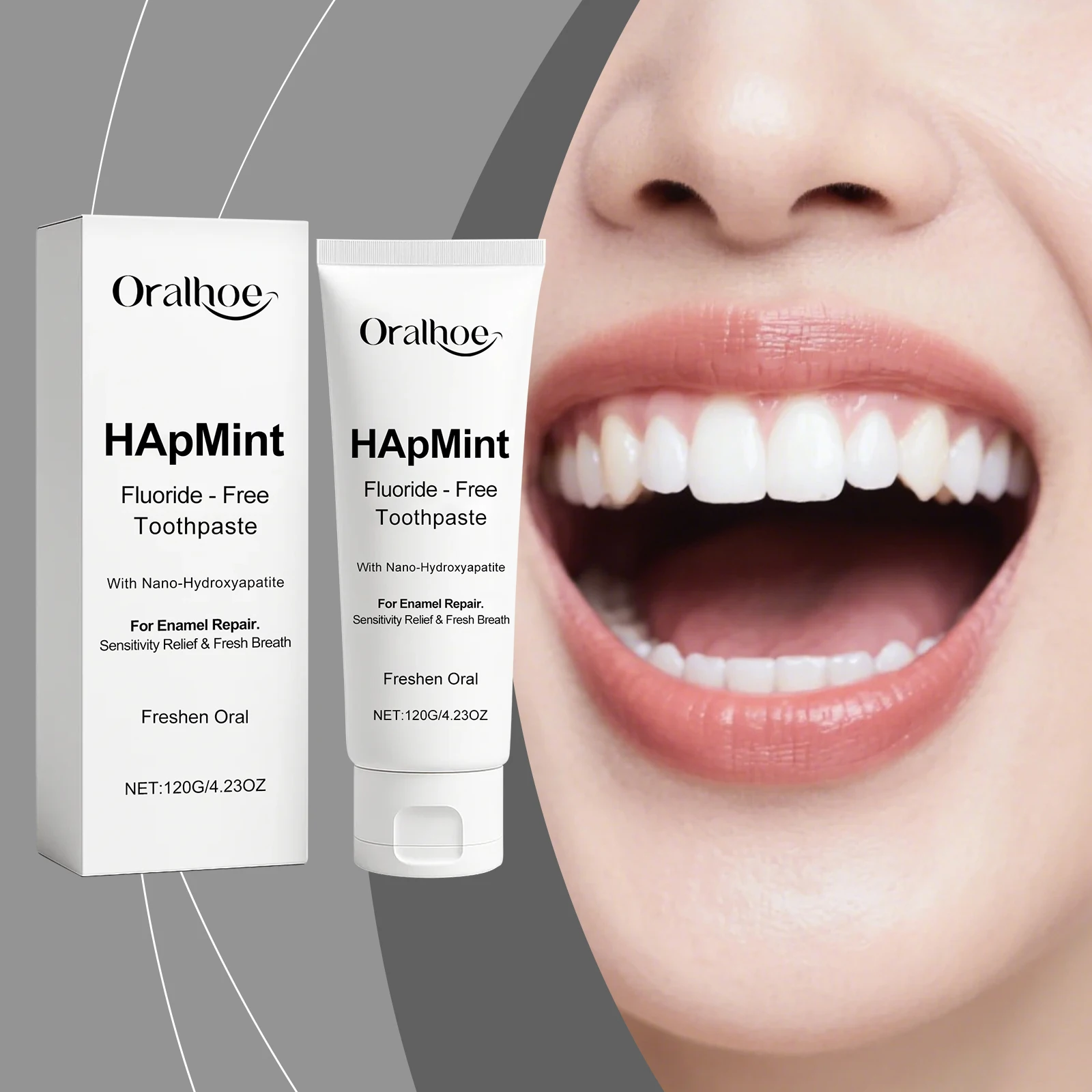 

Hydroxyapatite Toothpaste Stain Removal Whitening Tooth Improve Bad Breath Prevent Caries Breath Refresh Bleaching Toothpaste